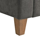 Serta® Armstrong 52" Soft Modern Sofa, Sloped Track Arms, Solid Wood Legs, Easy Assembly, Dream Coil® Comfort, Soft Woven Polyester Fabric, Gray Serta