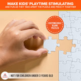 Decorably 8 Pack Plain Puzzle Pieces for Crafting Set with Matte Finish, 28pcs Each 5.5x8in Blank Make Your Own Puzzles for Kids Activities, Arts &Crafts, DIY Projects Decorably