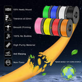 SUNLU High Speed PLA Filament Mini Pack, 30mm/s - 600mm/s Print Range, High Flow Speedy 3D Printer PLA Filament Bundle, 250g/Spool, Black+White+Green+Blue+Red+Orange+Yellow+Pink SUNLU