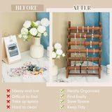 Marsui Wooden Bracelet Stand and Display 6 Tier Bracelet Holder Organizer Displays for Selling Stand for Jewelry Bangle Watch Store Showcase Home Storage Display(Brown) Marsui