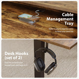 Agilestic L Shaped Electric Standing Desk with 2 Drawers, 63 Inch Ergonomic Adjustable Height Desk with Storage, Corner Desk Sit Stand up Computer Table for Work Office Home, Rustic Brown Agilestic