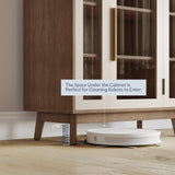 BELLEZE Sideboard Buffet Cabinet, Modern Curio Cabinet 3-Tiers Console Table for Kitchen Glass Display Cabinet Storage/Pantry Cabinet Coffee Bar for Living Room Entryway, White BELLEZE