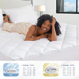 Sunflower Queen Mattress Pad, Hypoallergenic Cotton Mattress Cover, 18-22" Extra Deep Pocket Quilted Protector, Breathable&Noiseless sunflower