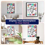 Modern Merch Inspirational Diamond Art for Adults DIY Motivational Quote Wall Art Floral 5D Diamond Painting for Adults, Flowers Cross Stitch Gem Art, Round Drill 12x16 Modern Merch