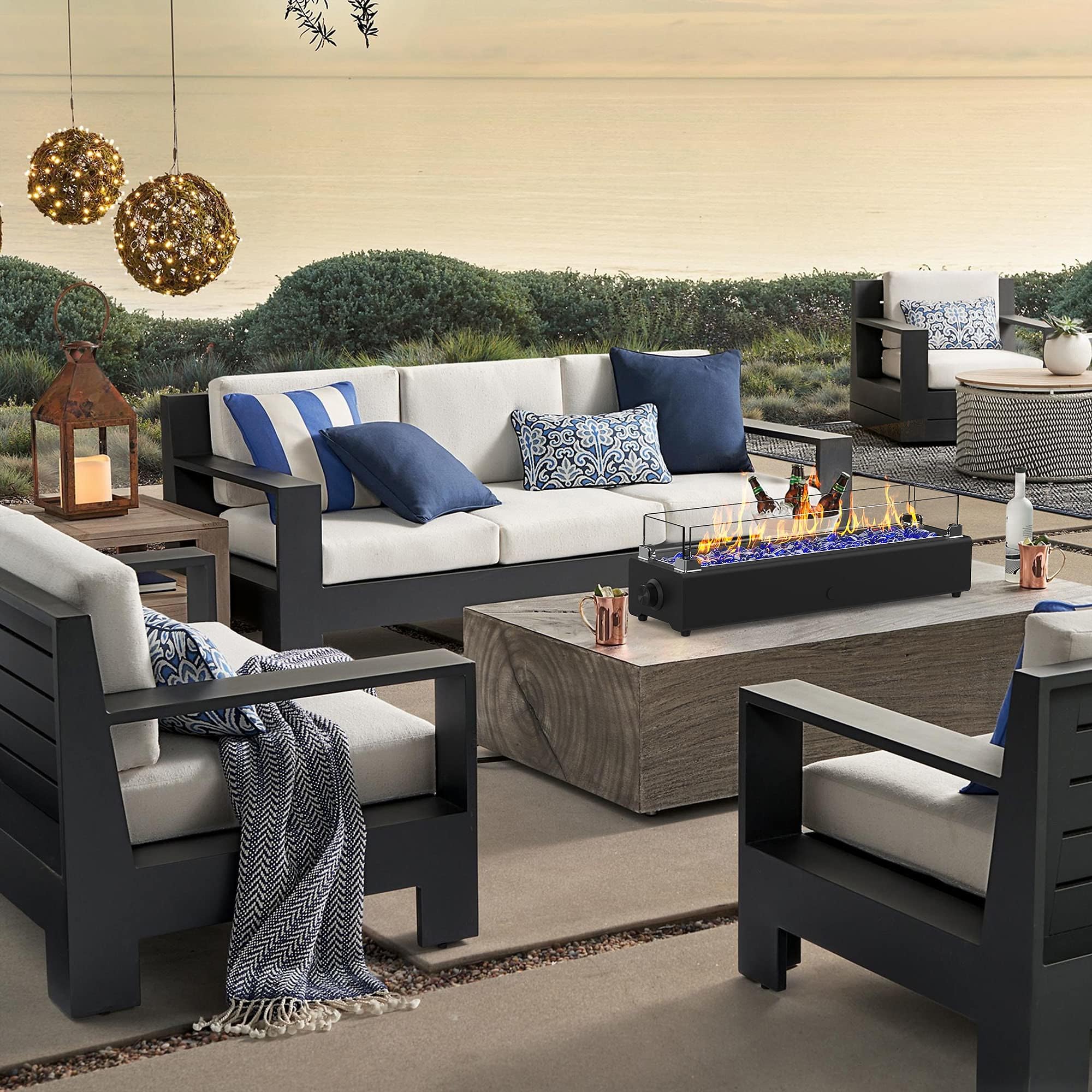 BAIDE HOME 28-inch Table Top Propane Fire Pit - Thumbnail 2