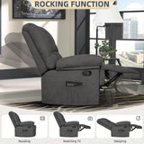 LPFLPF Oversized Recliner Chair,Wide Manual Recliner,Lounge Chair for Living Room,Theater Seating for Big Man, Grey LPFLPF