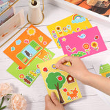 Outus 15 Pieces Card Making Kits for Kids with 3 Sheets Stickers, 15 Blank Envelopes and 15 Seal Stickers, Handmade Card Making Crafting Kit for Boys and Girls DIY Cards Outus
