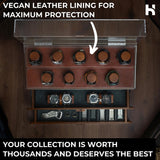 Holme & Hadfield Premium 17-Slot Wooden Watch Display Case – Extra Large Handcrafted Men’s Watch Box with Two Drawers – Father’s Day Gift for Crazy Collectors – Luxury Built to Last Holme & Hadfield