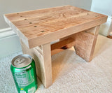 Classic Amish Reclaimed Wood Stool. Natural, Rustic, Solid. Versatile Home Decor Piece. Handmade in USA. Step/Sitting/Footstool/Plant Stand. 12 x 8.5 x 8 Authentic Amish