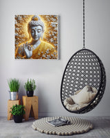 5D Diamond Painting Kits for Adults Beginners,DIY Buddha Diamond Art Kits,Full Round Drill Diamond Dot Gem Art Kits, Home Wall Decor 16x16 Inch AREOPNMG
