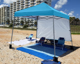 ABCCANOPY Pop Up Canopy Tent-Outdoor Camping Canopy Slant Leg Beach Canopy Tent with Backpack Bag，8 x 8 ft Base / 6 x 6 ft Top，Sky Blue ABCCANOPY
