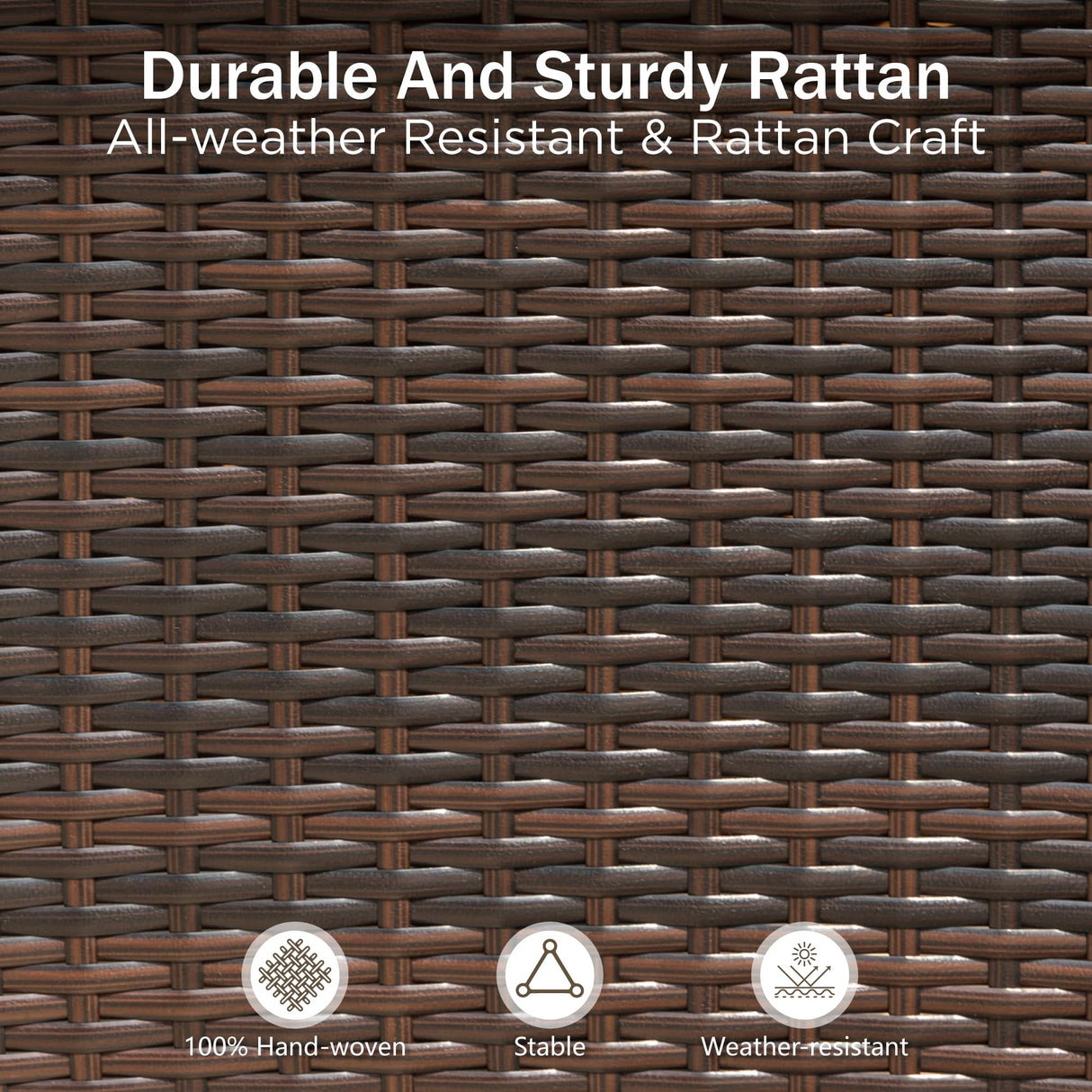 PHI VILLA 5 Piece Outdoor Dining Set with Umbrella, 37" Square Metal Dining Table & Cushioned Rattan Chairs with 10ft Blue Umbrella for Patio, Deck, Yard, Porch PHI VILLA