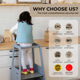 AVDAR Toddler Standing Tower Wooden Toddler Stool for Kitchen Adjustable Toddler Tower, Winner 2023 of Contemporary Good Design, Montessori Kitchen Tools AVDAR