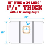 Fulton Deluxe 1 3/8 inch Thick Drill Press Table with Precision Tilt Capable Adjustable Fence System | 2 PVC Tipped Aluminum Hold Downs | Aluminum Flip Stop and Mounting Hardware Fulton