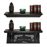 Tactical Traps Patriot 35S Compact Gun Shelf with Trap Door | Compact Firearm Storage with RFID Lock | Easy Installation | Secure & Safe Compartment | 22 ½ ” X 10 ¼” X 4” - Ebony Tactical Traps