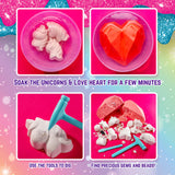 GirlZone Unicorn Gemstones Discovery Dig Kit, 13 Gemstone Dig with Slime and Precious Gems, Gift-Ready DIY Bracelet Kit, STEM Craft for Kids Age 12-14, Perfect for Valentine Gifts GirlZone