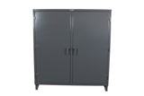 Strong Hold, 60" W x 24" D x 78" H, Industrial Cabinet, Heavy-Duty, Welded and Assembled, 12-GA Steel, Independent Locking Doors, 4 Adjustable Strong Hold