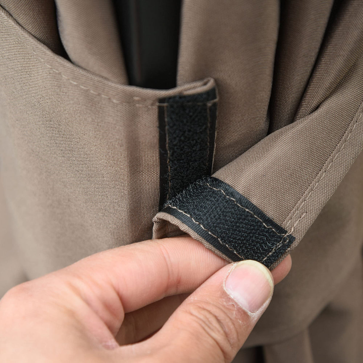 Outsunny 10' x 12' Universal Gazebo Sidewall Set with Panels, Hooks and C-Rings Included for Pergolas and Cabanas, Dark Brown Outsunny