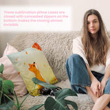 Patelai 6 Pcs Sublimation Pillow Cases Sublimation Pillow Covers White Cushion Cover Heat Transfer Polyester Blank Pillow Cover DIY Heat Press Pillow with Concealed Zipper(18 x 18 Inch) Patelai