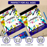 Ashby for Kids - 1 Pad (50 Sheets) of Premium Quality (220 GSM) Watercolor, Drawing, Finger Paint and Sketch Paper - Glue Bound Binding for Easy Removal - Natural White Ashby