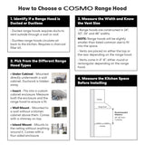 COSMO COS-668WRCS75 30 in. Vista Collection 380 CFM Ducted Wall Mount Range Hood, Touch Controls, LED Lights, Stainless Steel COSMO