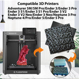 SAHVAIM PEO PET Build plate for Adventurer 5M/5M pro/Ender 3/3 Pro/Ender 3 S1/Ender 3 V2 Neo/Ender 3 Neo 3D Printer, Diamond PEO+Carbon Fiber PET Spring Steel Sheet 235 x 235 mm 3D Printer Platform. SAHVAIM