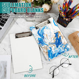Seajan 4 Pcs Sublimation Clipboard Blank White Clipboard File Standard A5 Letter Size Clipboard with Low Profile Clip Thermal Transfer Office Clipboard for Nurses Students Teachers Lawyers Staff Seajan
