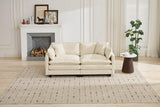 SoarFlash 71.6" Chenille Sectional Sofa, Comfy Modular Loveseat Sofa, Modern 2-Seat Couch Deep Seat Sofa Set for Living Room,Beige SoarFlash