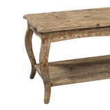 Alaterre Furniture Austerity 42-Inch Rustic Coffee Table with Open Shelf, Curved Legs, and Scalloped Edge - Easy Assembly Reclaimed Wood Living Room Table - Farmhouse Furniture (Driftwood Finish) Alaterre Furniture