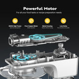 VIVOHOME 7.5 Quart Stand Mixer, 660W 6-Speed Tilt-Head Kitchen Electric Food Mixer with Beater, Dough Hook, Wire Whip, and Egg Separator, Silver VIVOHOME