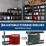 71" H/47 W/18 D Garage Shelving Heavy Duty, 2200LBS Garage Storage Shelves, 5-Tier Adjustable Metal Storage Rack for Industries, Warehouses, Basement Gaderth