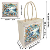 BAYUNOE Handbag Handmade Diamond Art Painting Purses Non-woven DIY Shoulder Grocery Bag Shopping Bag for Women Art Craft Gift-Lake BAYUNOE