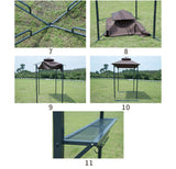 Outdoor Grill Gazebo BBQ Canopy for Outdoor Barbeque Shelter Girll Canopy Grill Gazebo Hardtop (L96 x W60 x H101 Inch) Black Grezone