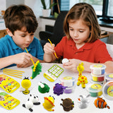 Oun Nana Air Dry Clay for Kids,12 Box Animal Modeling Clay Art Craft Kit,Ultra Soft & Mess-Free, with Sculpting Tools, Tutorials, Ideal Gift for Boys Girls Birthday Christmas Party Favor Oun Nana