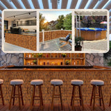 Natural Bamboo Fencing Rolls 2FT 4FT 6FT 8FT 9FT 16.4FT Decorative Bamboo Fence Screen Curtain Balcony Fence Bamboo Screen Fencing for Outdoor Backyard Patio（Brown） WoodArtSupply