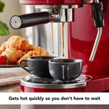 KitchenAid Metal Semi-Automatic Espresso Machine - KES6503, Empire Red, 1.4 Liters KitchenAid