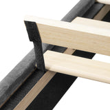 Yaheetech Dark Gray Velvet Upholstered Queen Bed Frame with Adjustable Curved Headboard Yaheetech