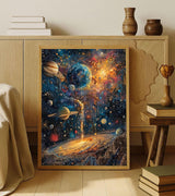 5D Space Scenery Diamond Art Kits for Adults,Full Round Drill Diamond Painting Kits for Beginner Space Landscape,DIY Gem Art and Crafts Paint by Diamonds Planets Scenery,Home Wall Decor 12X16Inch SJDIYSTORE