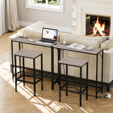 MAHANCRIS Console Table with Power Station, 30.1” Entryway Table, Behind Sofa Table, Industrial Style, Outlets and USB Ports, Sturdy, for Living Room, Entryway, Foyer, Corridor, Greige CTHG76E01 MAHANCRIS