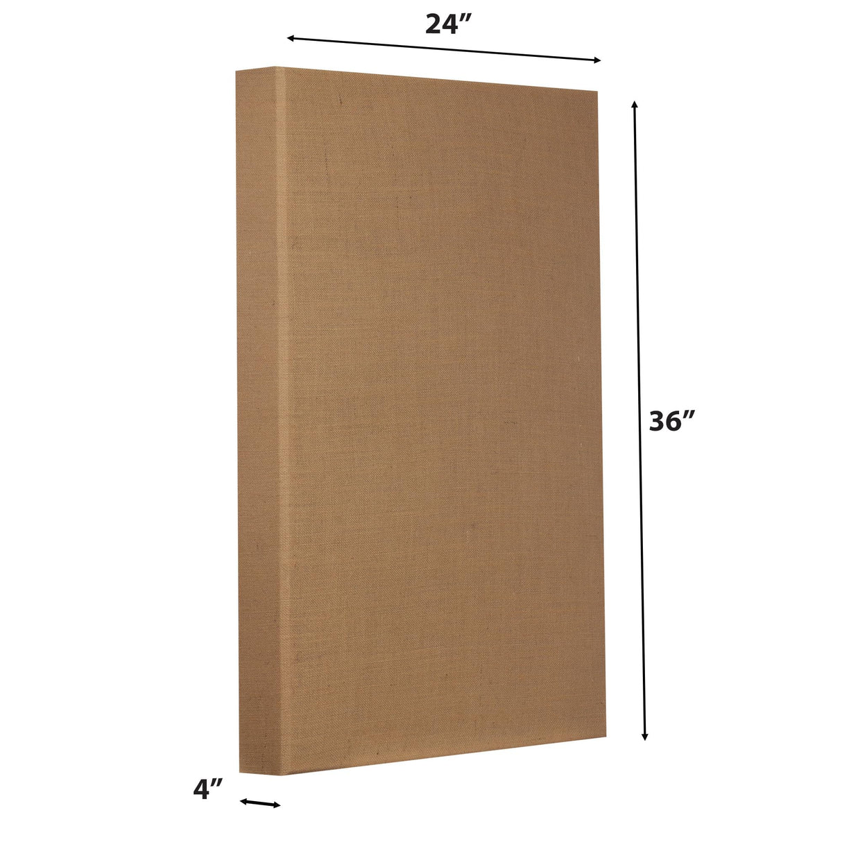 ATS Acoustics Sound Absorbing Noise Dampening Acoustic Panel Wall Treatment 24" x 36" x 4" Beveled Edge (Natural) ATS Acoustics