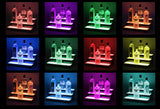 Boss Premium® BarUSA™ LED Lighted Bar Shelf Display Liquor Bottle Alcohol Whiskey Shelves Rack Stand Tray Units for Home Bar Living Room Accessories and Decor - Designed in USA (3-Step, 28 Inch) Boss Premium