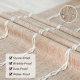 Deep Dream Tablecloths, Waterproof Table Cloth, Linens Wrinkle Free Anti-Fading, Rustic Table Cover Decoration for Kitchen Dinning Christmas (Rectangle/Oblong, 55''x70'',4-6 Seats, Light Coffee) Deep Dream