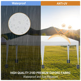 ONUUNPY 10x20 Pop Up Canopy with 6 Removable Sidewalls,Portable Instant Commercial Canopy,Beach Sun Shelter Waterproof Outdoor Tent with 6 pcs Weight Bag,Carry Bag, Platinum Silver ONUUNPY