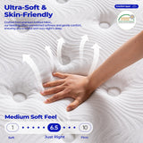 BCNUW King Size Mattress 14 Inch,Medium Firm Hybrid Mattress King in a Box,with Multi-Layer Construction&Zoned Support System, Extra Lumbar Support, Motion Isolation for Pressure Relief BCNUW