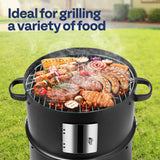 VIVOHOME 3-in-1 Vertical Charcoal Smoker, BBQ Smoker Grill with Built-in Thermometer, Air Vent, and 2 Access Doors, Idea for Parties, Backyard, Barbecues VIVOHOME