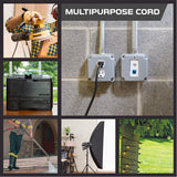 IRON FORGE CABLE Outdoor Extension Cord 100 ft - 14 Gauge 13 Amp Heavy Duty Power Extension Cords - SJTOW - Oil Resistant - Black -Great for Major Appliances, Farms & Ranches IRON FORGE CABLE