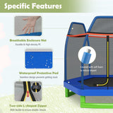 Giantex 7FT 84” Kids Trampoline for Toddlers with Enclosure Net, ASTM Approval & Widened Base for Indoor Outdoor Giantex