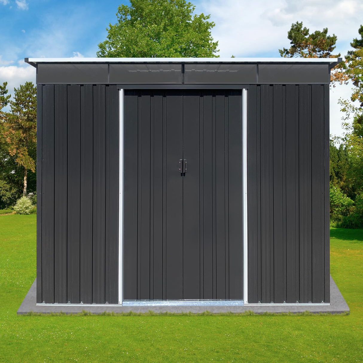 Ginkartu Metal Garden Sheds 6ftx8ft Outdoor Storage Sheds Acrylic Total Ginkartu
