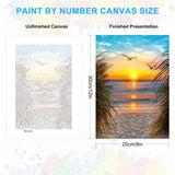 SENQAO Sunset Paint by Numbers for Adults Beginners Framed, Beach Adults' Paint-by-Number Kits, Adult Paint by Number Kits on Canvas, Acrylic Number Painting for Home Decor, 8x12in SENQAO