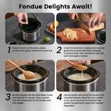 KOOC Small Slow Cooker, 0.65-Quart, Free Liners Included for Easy Clean-up, Upgraded Ceramic Pot, Nutrient Loss Reduction, Stainless Steel, Silver, Round KOOC